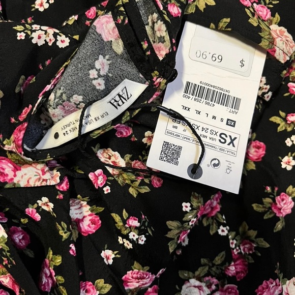 Zara Floral Print Midi Dress - Picture 3 of 6